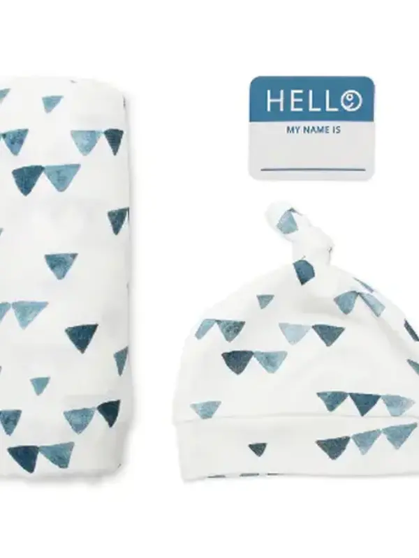Lulujo Hello World Blanket + Hat