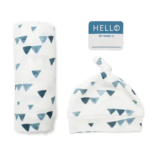 Lulujo Hello World Blanket + Hat