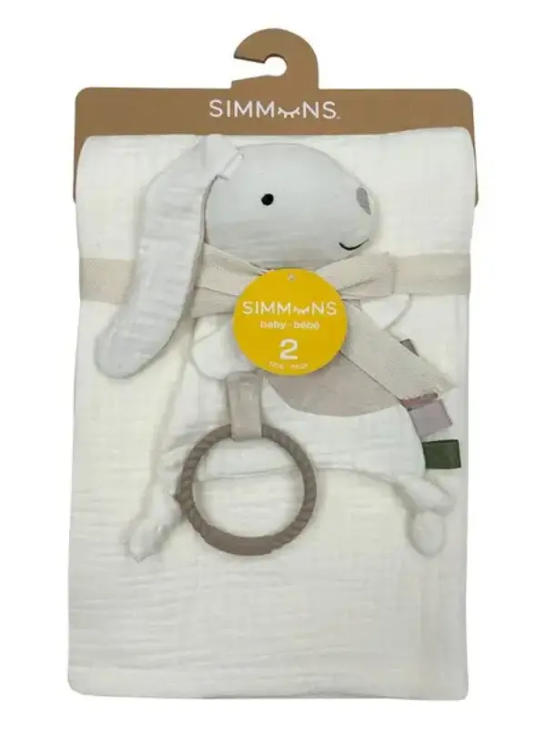 Simmons Coconut Milk Muslin Blanket + Toy