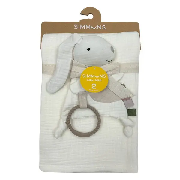 Simmons Coconut Milk Muslin Blanket + Toy