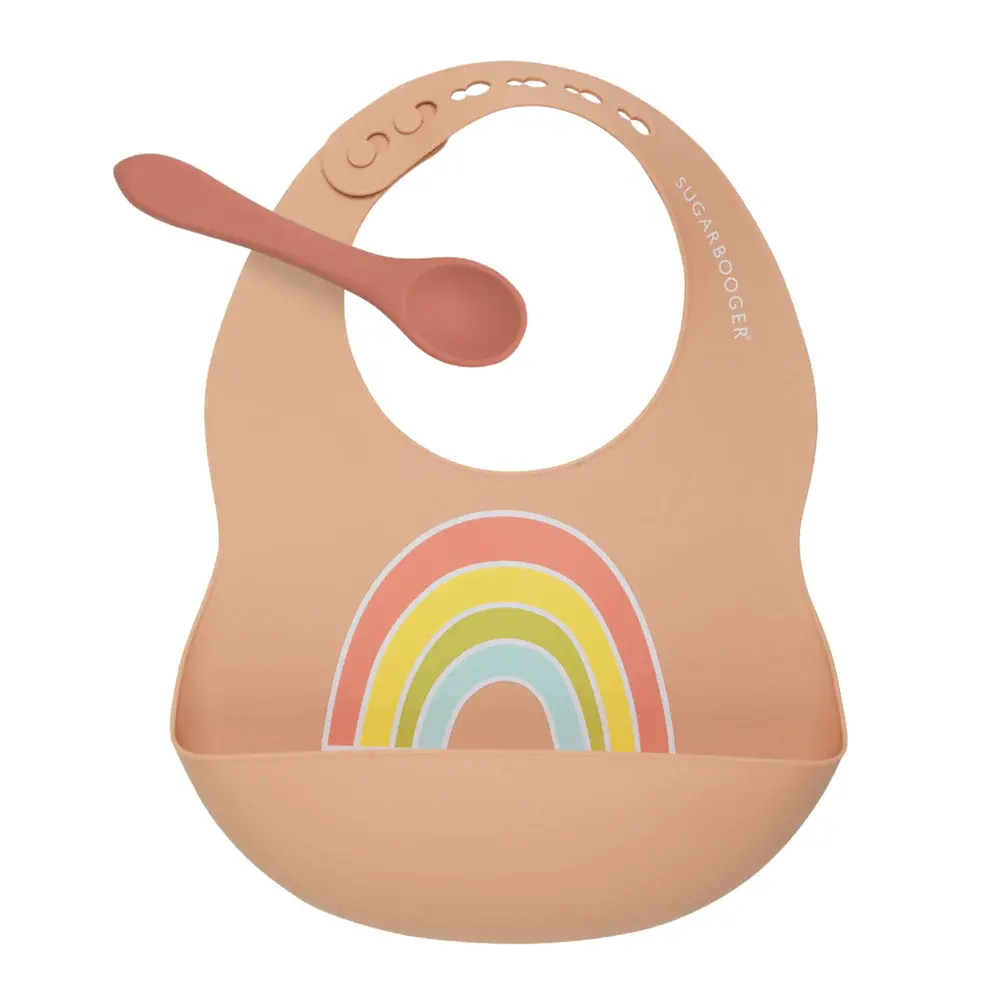 Sugarbooger Silicone Bib & Spoon Set