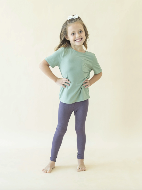 Kyte Rib Leggings - Currant