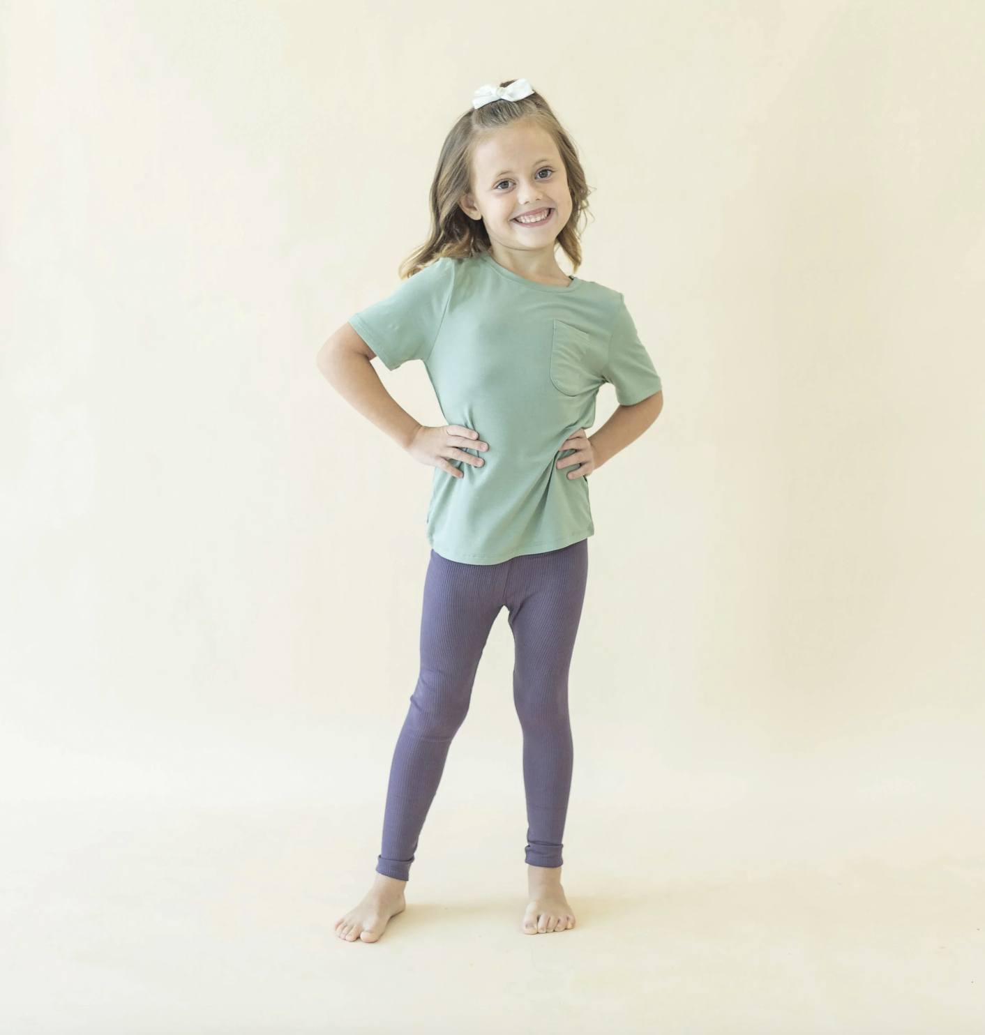 Kyte Rib Leggings - Currant