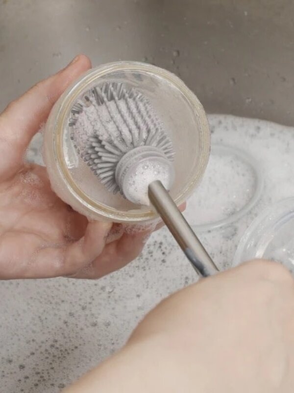 Haakaa Haakaa Double Ended Silicone Bottle Brush - Sueva Grey
