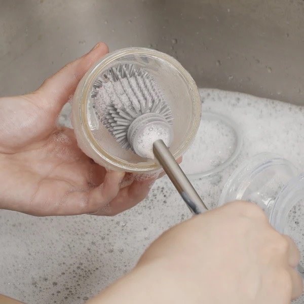 Haakaa Double Ended Silicone Bottle Brush - Sueva Grey