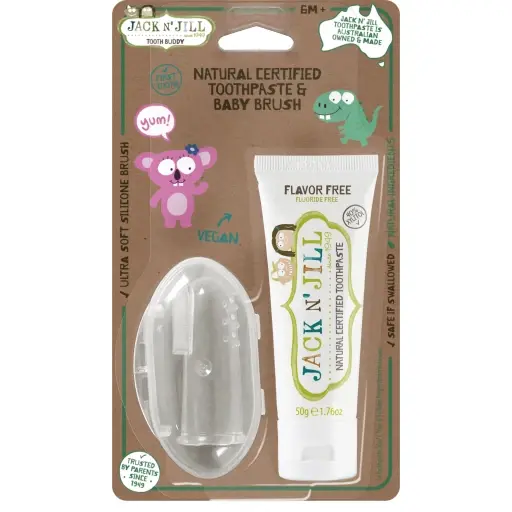 Jack N' Jill Tooth Buddy + Flavour Free Toothpaste