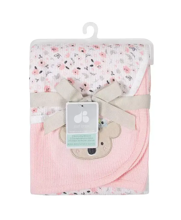 Just Born Thermal Blanket 2pk Hello Baby