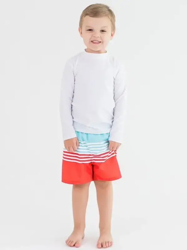 RuffleButts RuggedButts From Sea to Shining Sea Swim Trunks