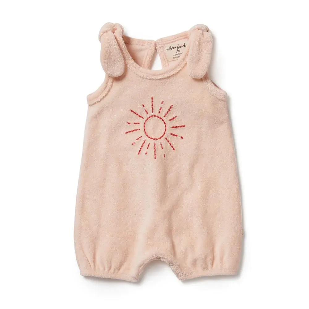 Terry Tie Playsuit - Sunshine