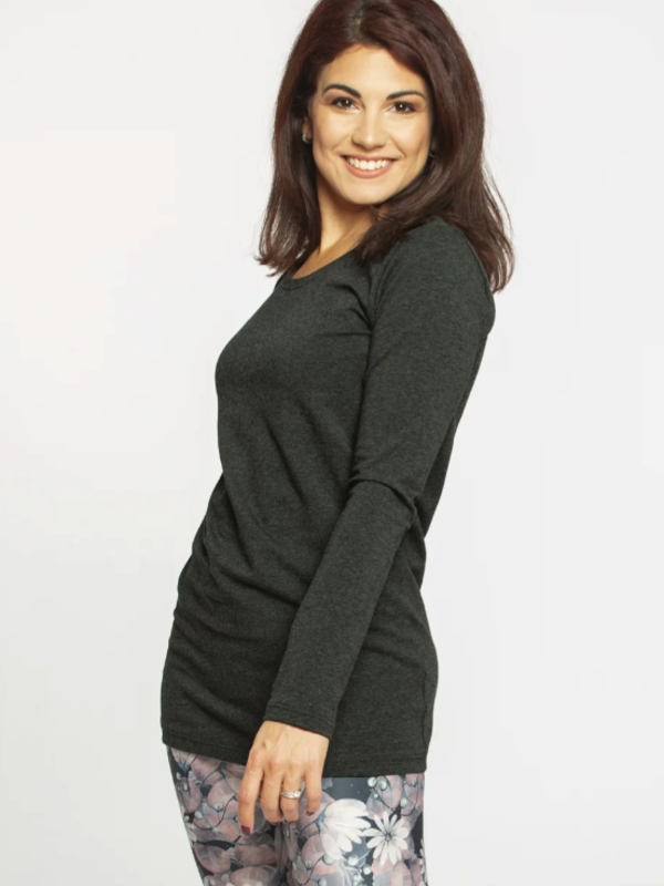 Long Sleeve Tee Shirt Charcoal