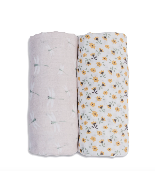 Vintage floral muslin swaddle 2025