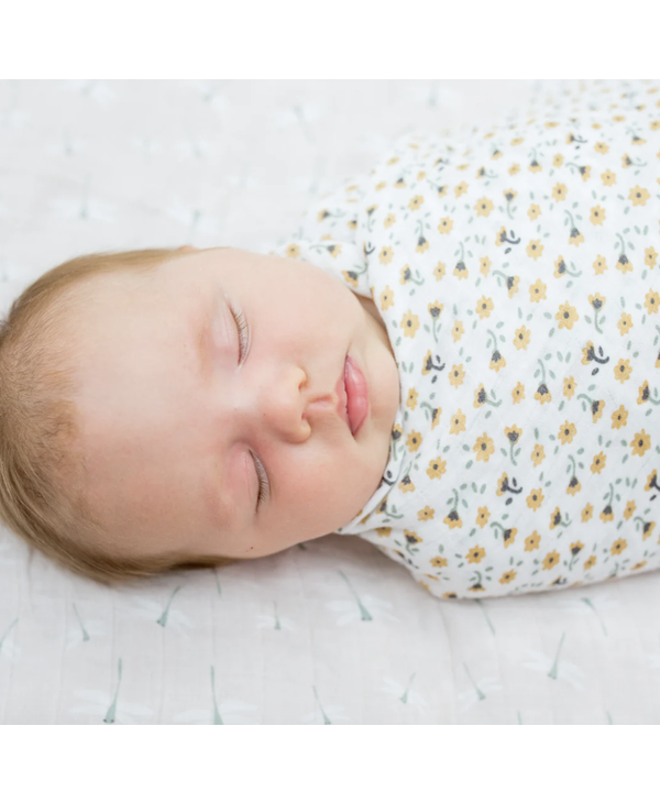 Lulujo 2pk Muslin Swaddle Vintage Floral Dragonfly