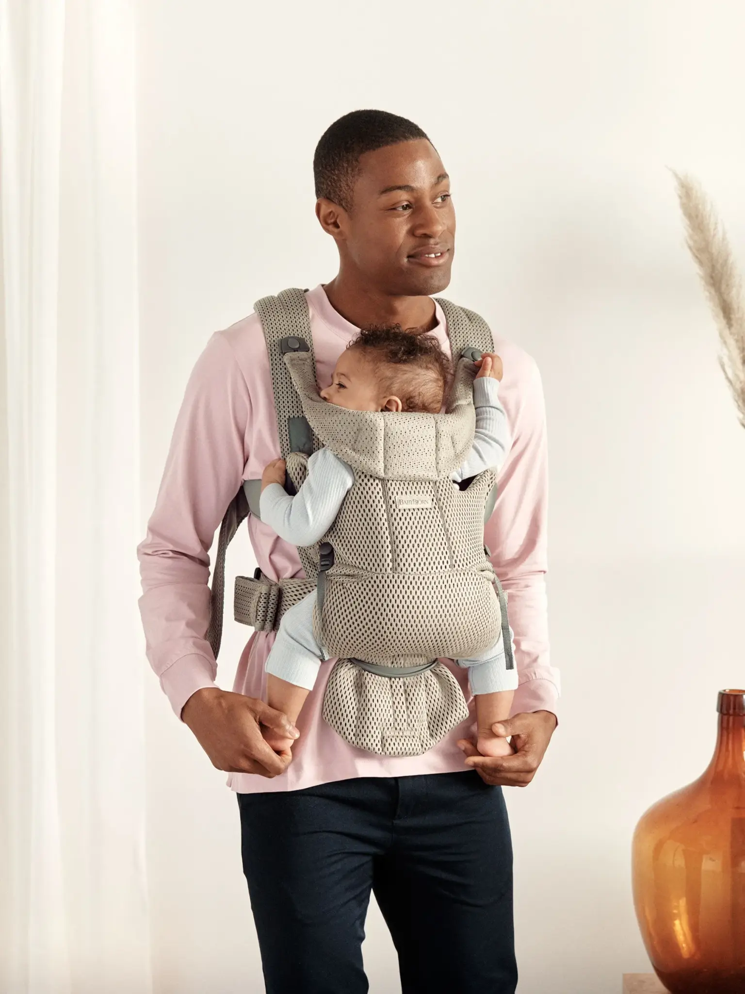 Baby Bjorn Free Baby Carrier -  Grey Beige (3D Mesh)