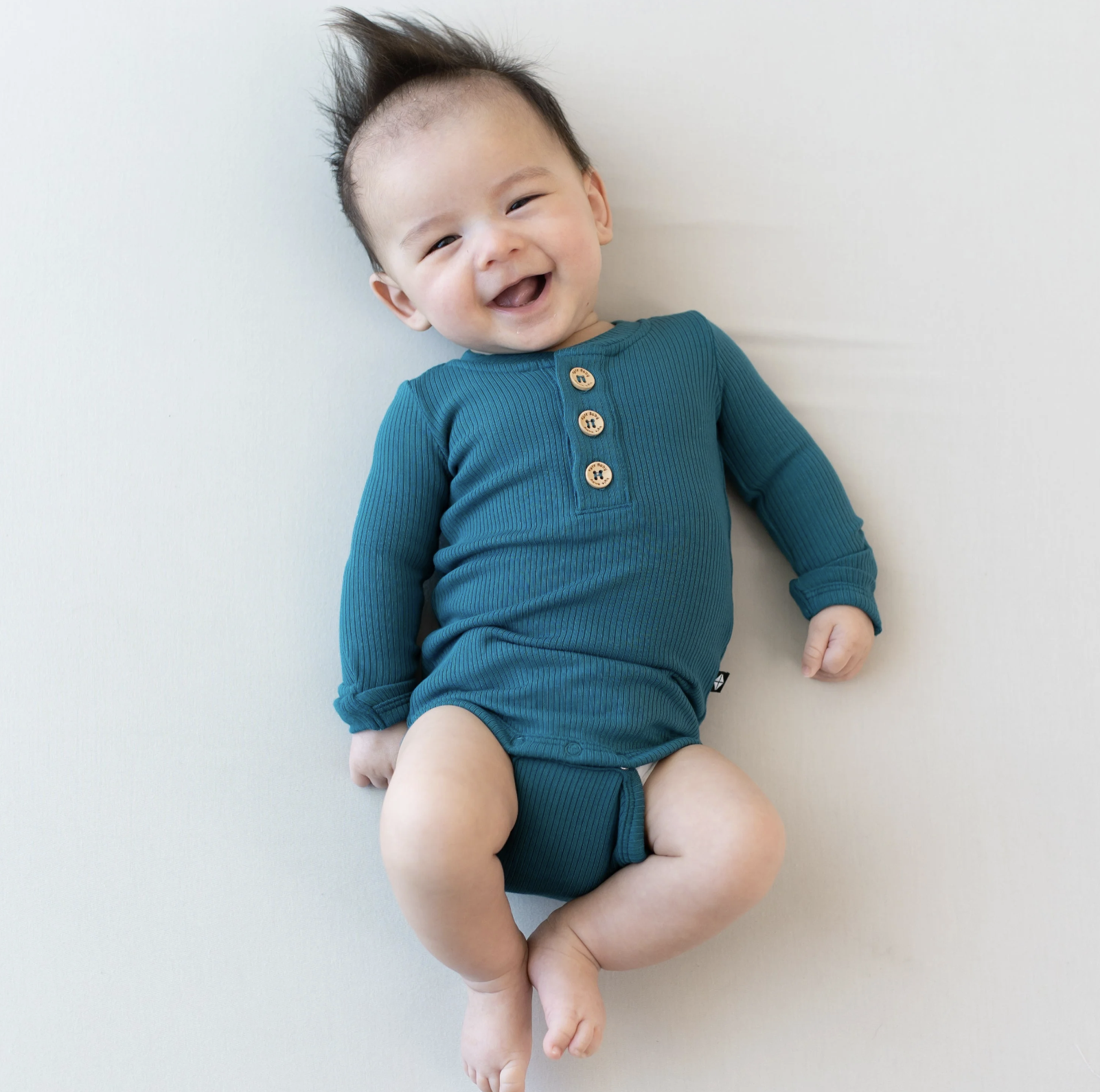 Rib LS Henley Bodysuit - Loch