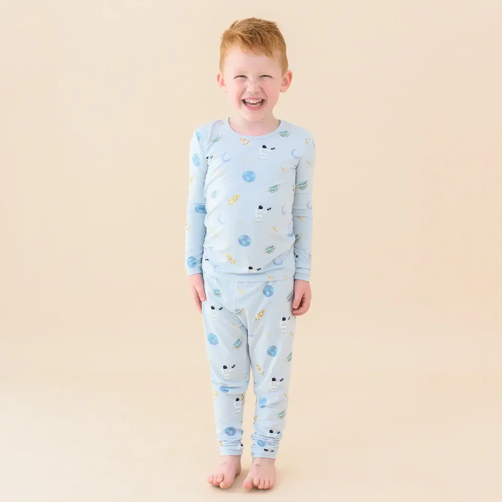 Kyte Long Sleeve Pajama Set - Ice Space