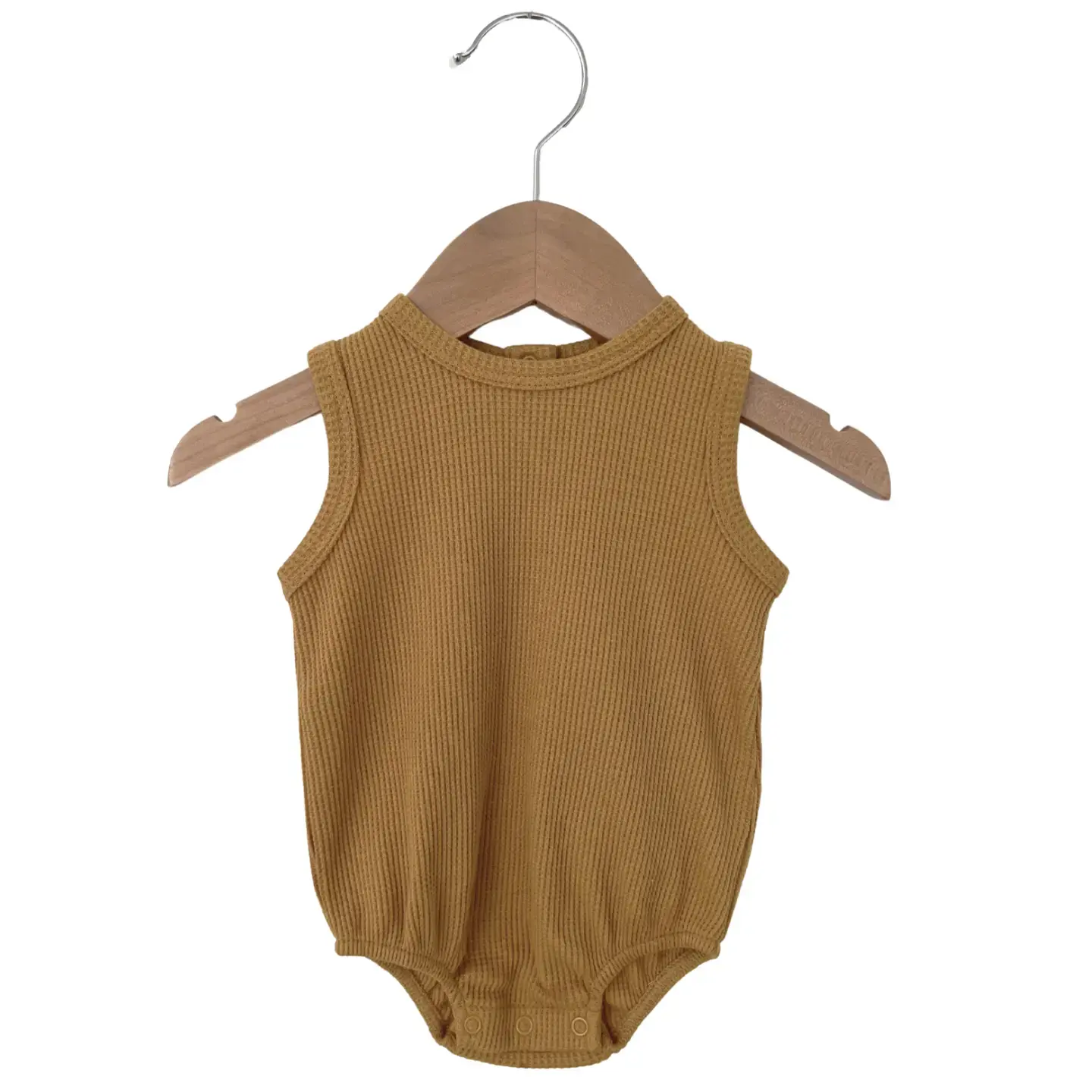 Waffle Bubble Romper - Honey