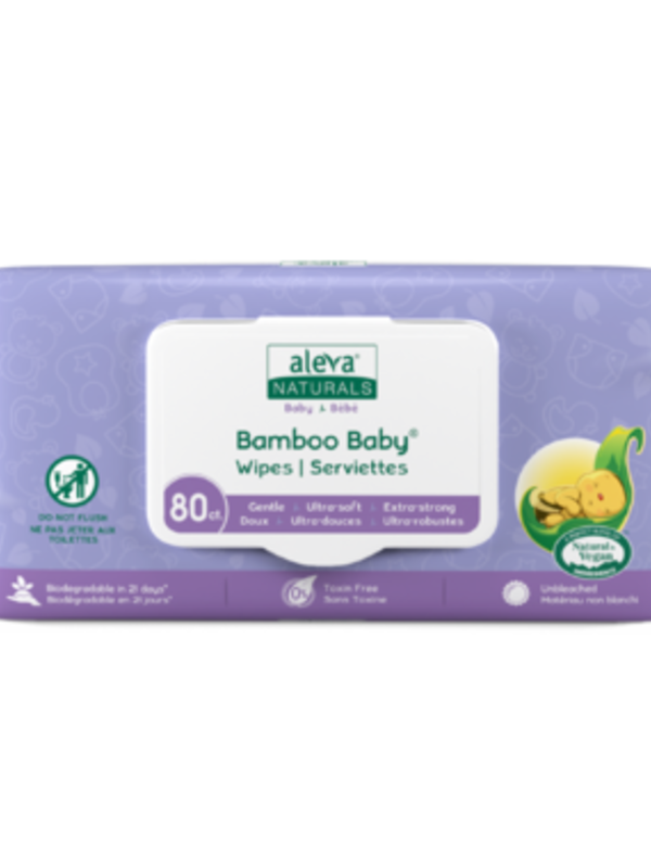 Aleva Naturals Bamboo Baby Wipes - 80 Count