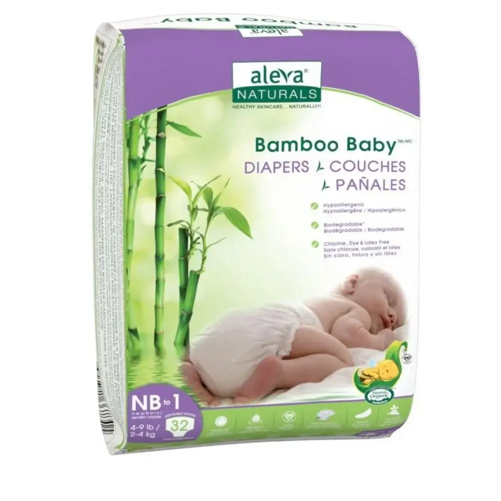 Bamboo Baby Diapers - NB to Size 1 (4-9lbs)