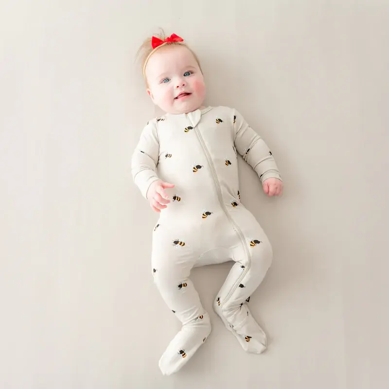 Kyte Zipper Footie - Bee Mine