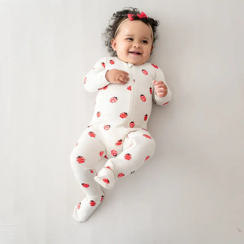 Kyte Zipper Footie - Love Bug