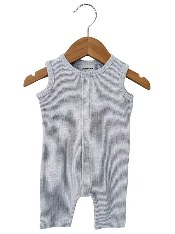 SpearmintLOVE Waffle Easy Romper - Silver