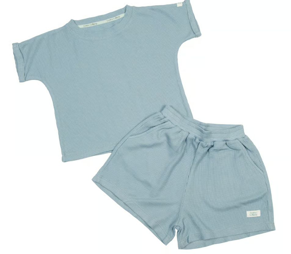 Waffle Top + Bottom - Blue Fog