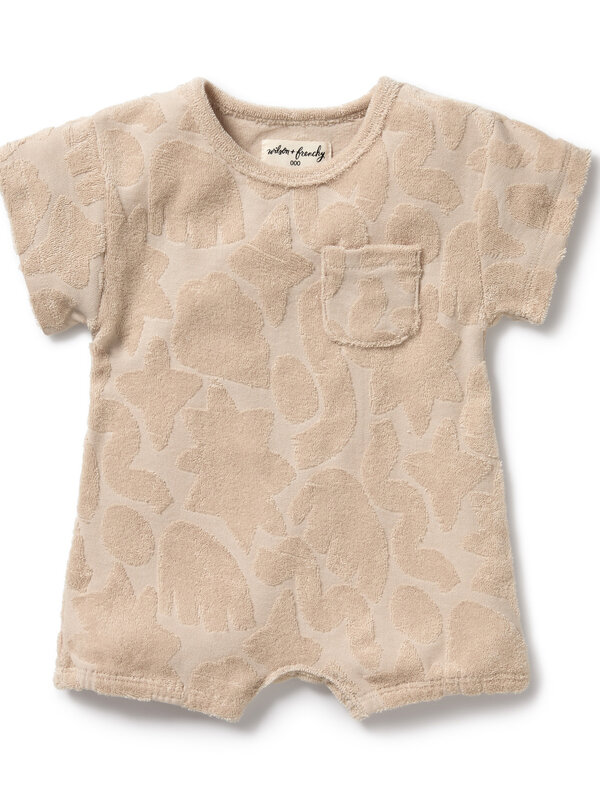 Wilson + Frenchy Pattern Play Terry Growsuit