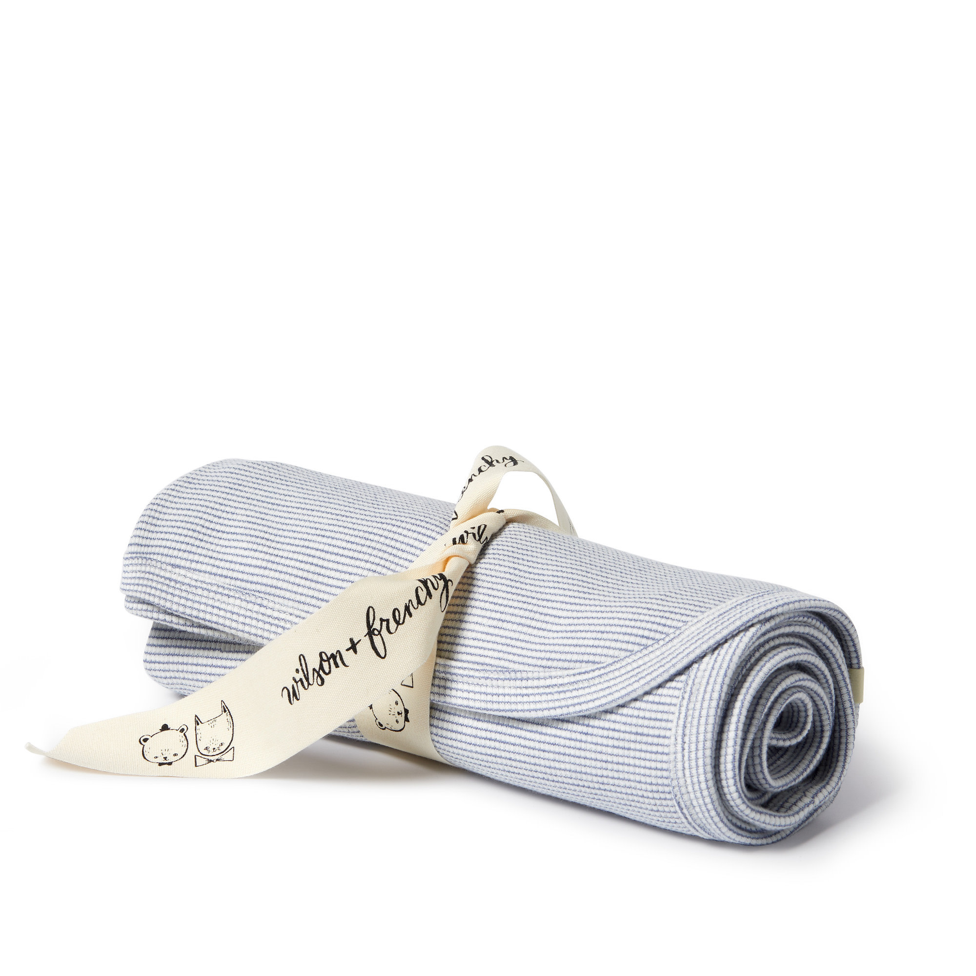 Organic Stripe Rib Swaddle Blanket