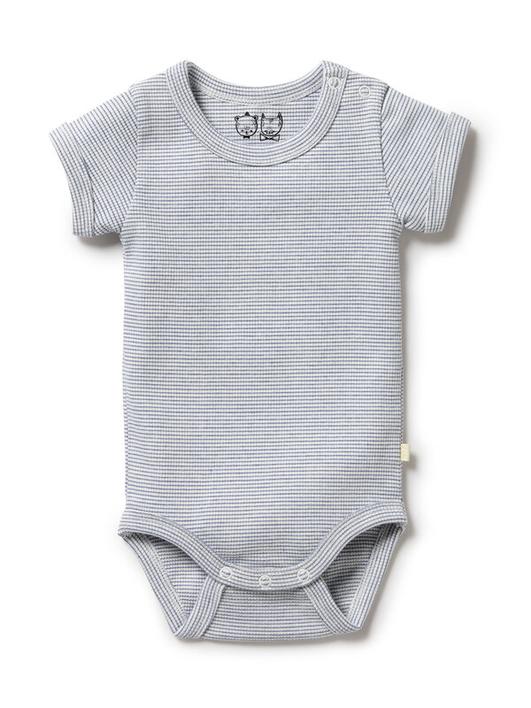 Wilson + Frenchy Stripe Rib Bodysuit - Rain Drop
