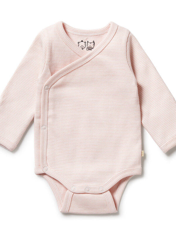 Wilson + Frenchy Stripe Rib Kimono Bodysuit - Cantaloupe