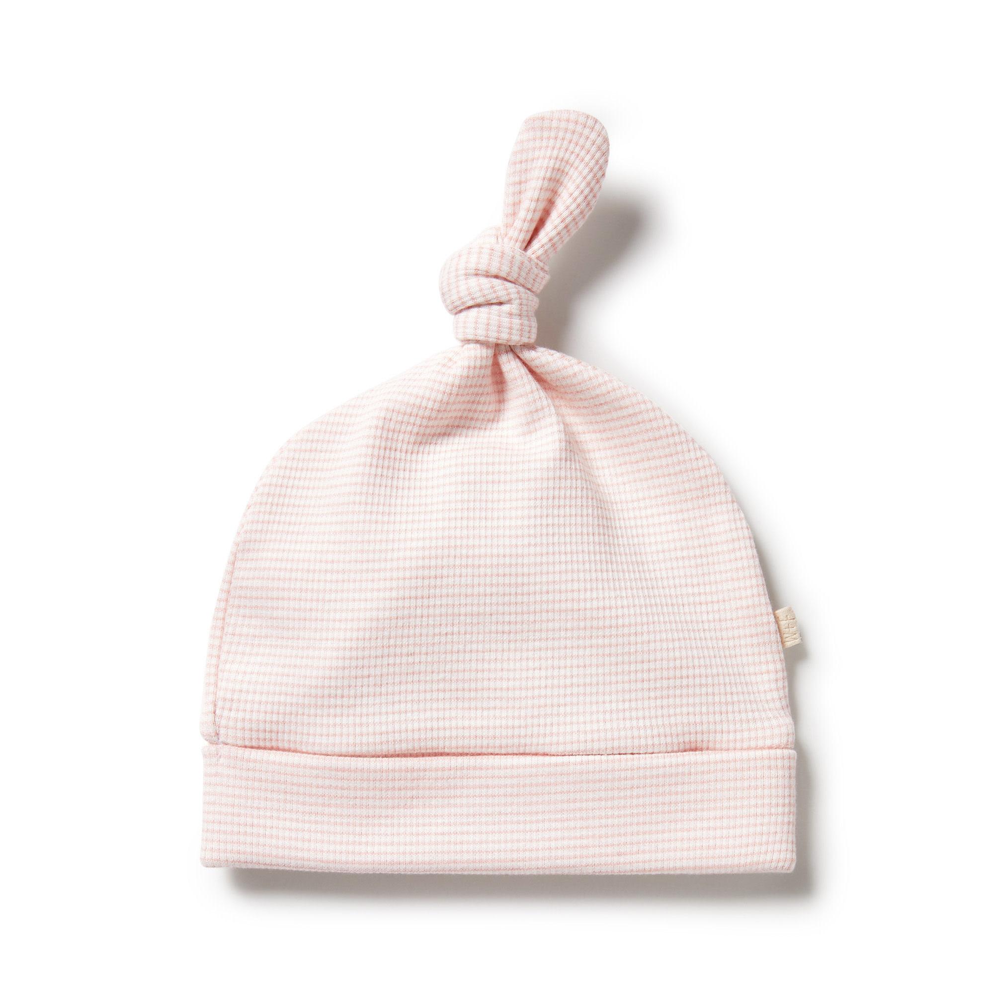 Stripe Rib Knot Hat - Cantaloupe