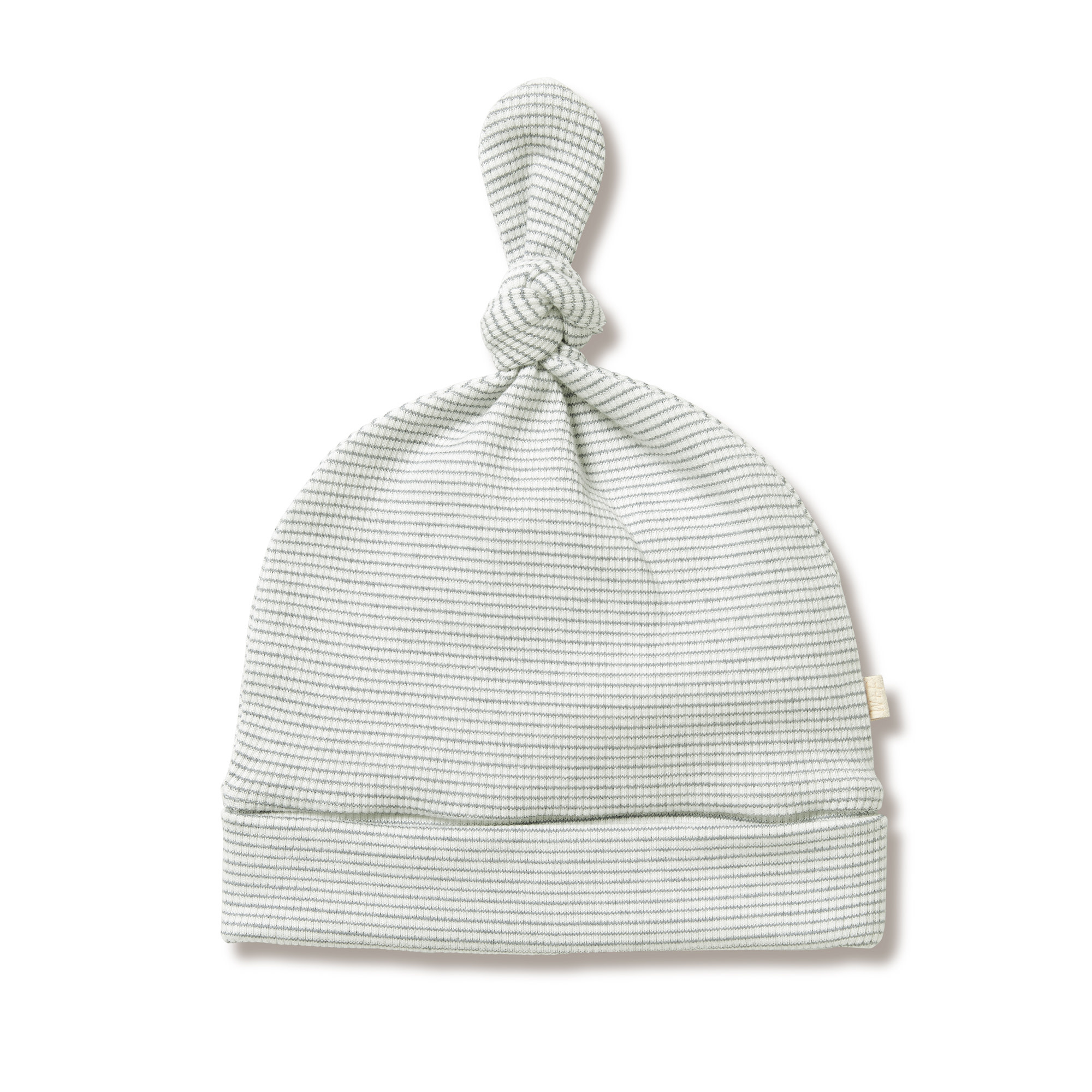 Stripe Rib Knot Hat - Fern
