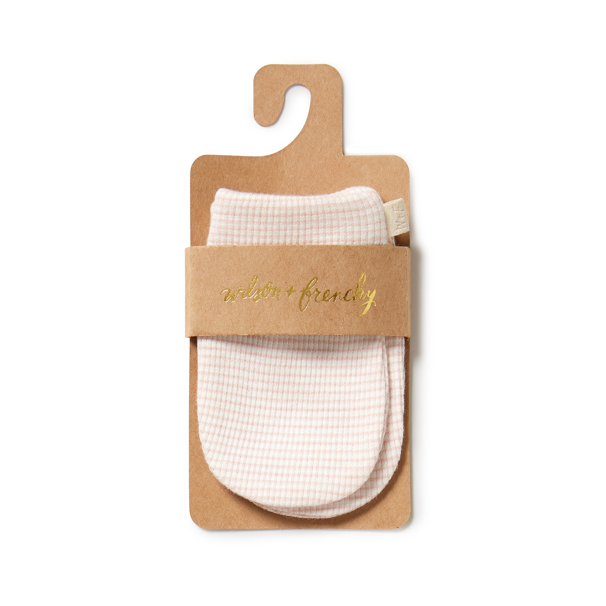Organic Stripe Rib Mittens - NB
