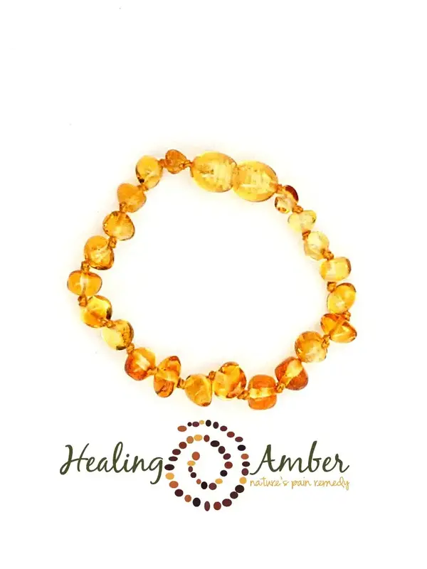 Healing Amber 5.5 " Anklet w/ clasp