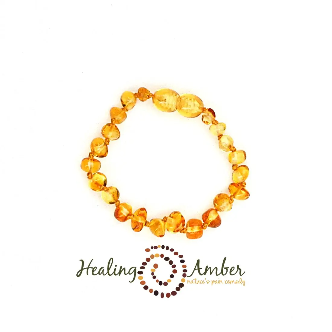 Healing Amber 5.5 " Anklet w/ clasp