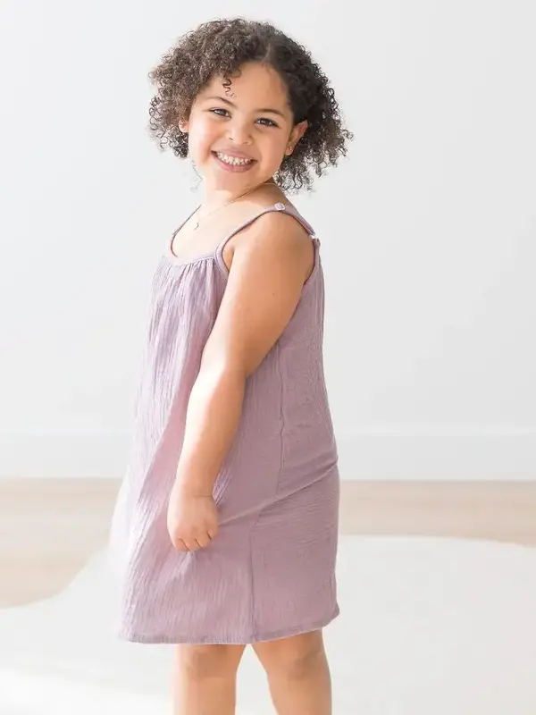 Mila + Co. Adjustable Strap Dress - Lilac
