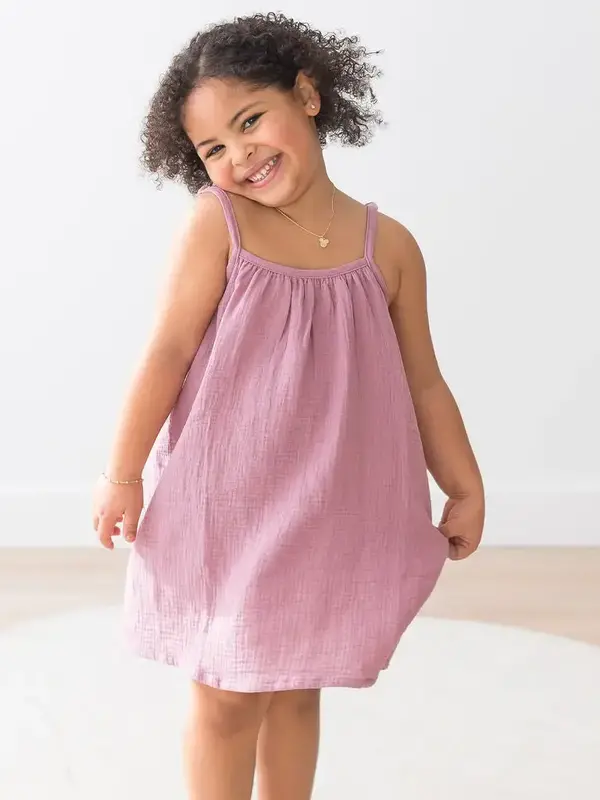 Mila + Co. Adjustable Strap Dress - Mauve