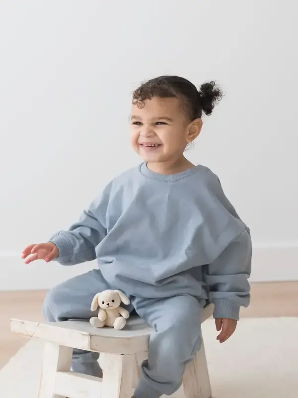 Mila + Co. Sweatshirt + Jogger Set - Fog
