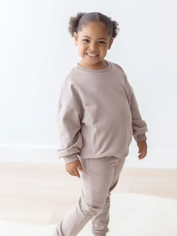 Mila + Co. Sweatshirt + Jogger Set - Mulberry
