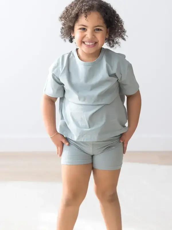Mila + Co. T-Shirt + Short Set - Mist