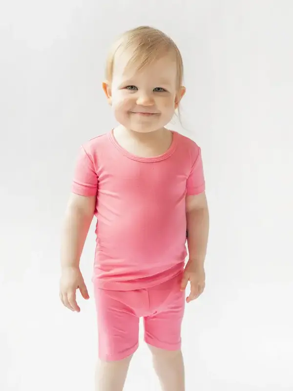 Kyte Short Sleeve Pajama Set - Guava