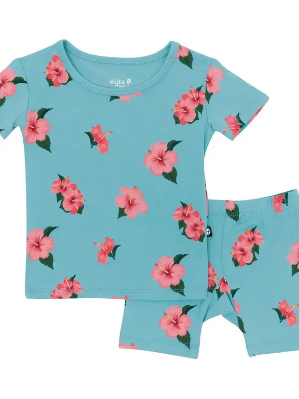 Kyte Short Sleeve Pajama Set - Hibiscus