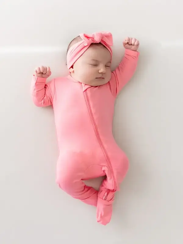 Kyte Zipper Footie - Guava