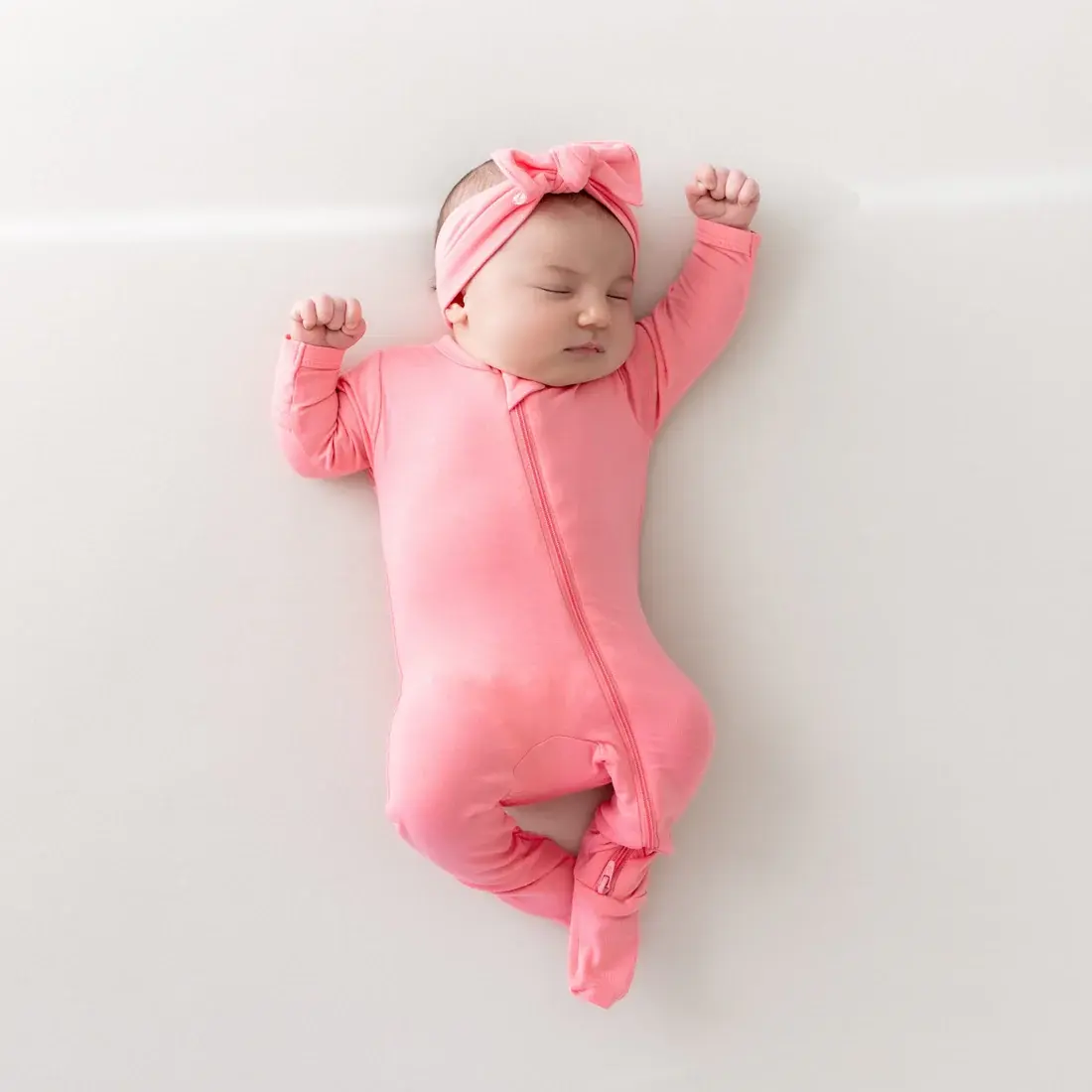 Kyte Zipper Footie - Guava