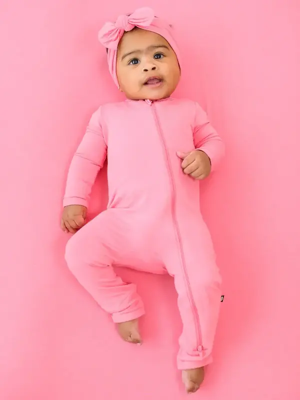 Kyte Zipper Romper - Guava