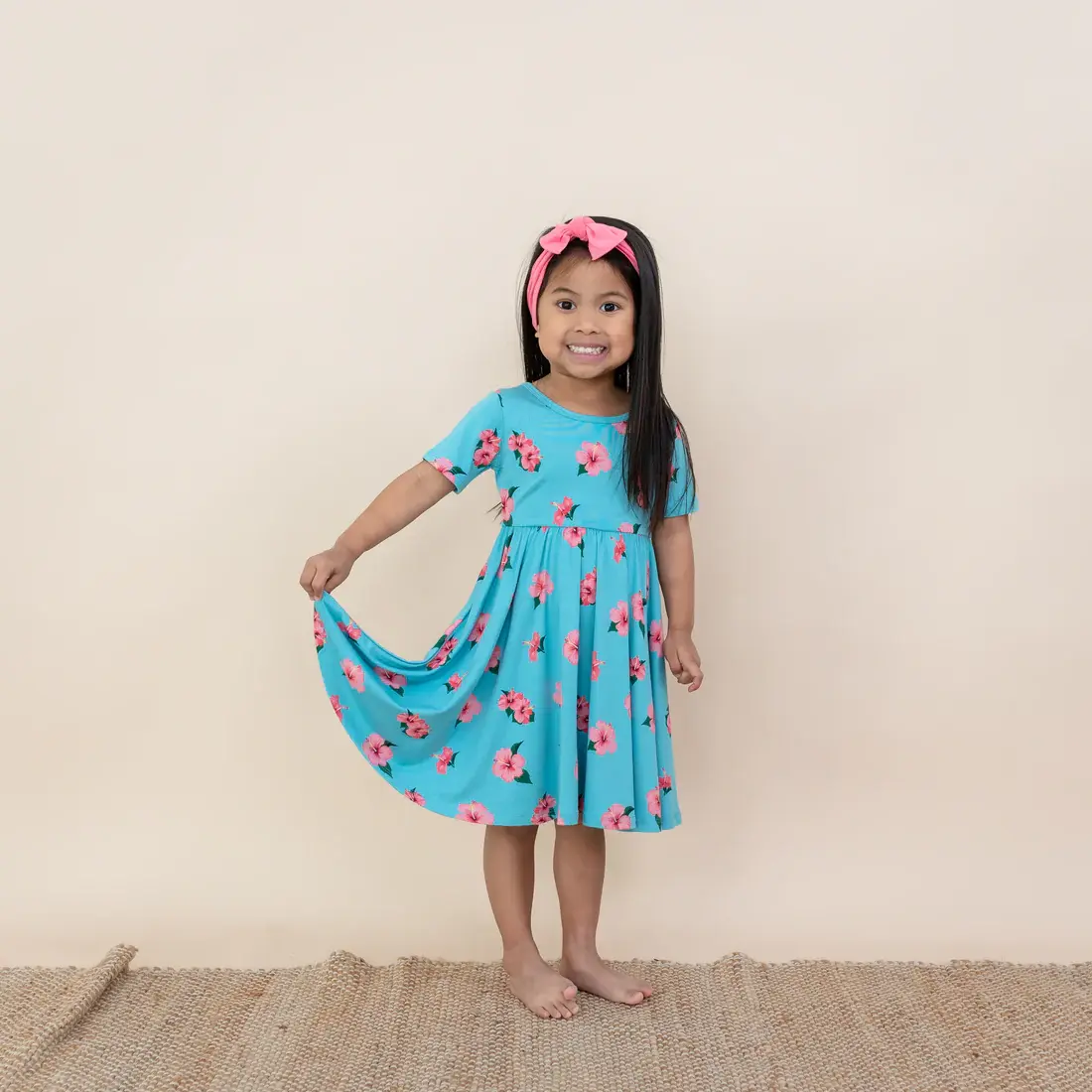 Kyte Twirl Dress - Hibiscus