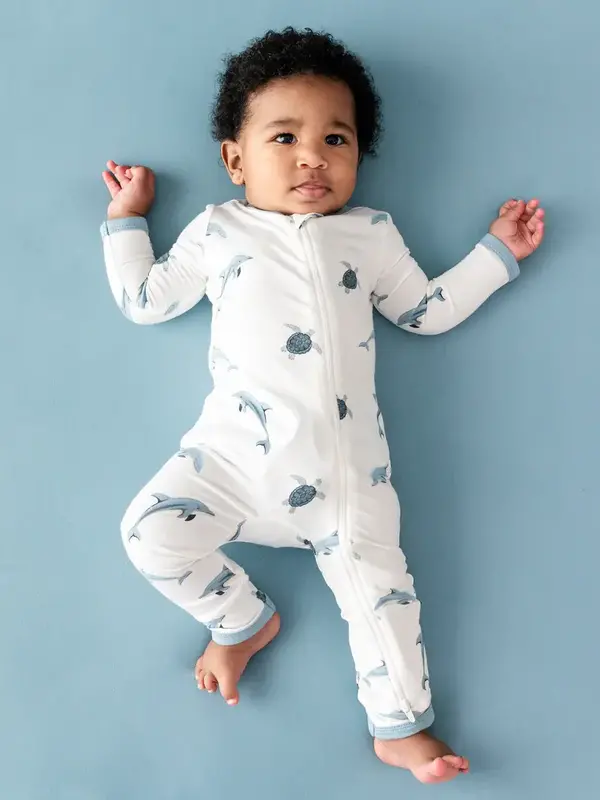 Kyte Zipper Romper - Dolphin