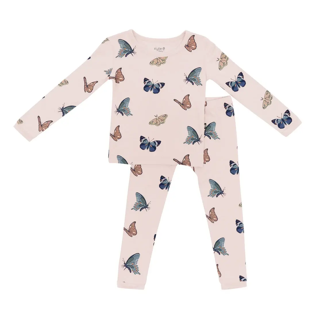 Kyte Long Sleeve Pajama Set - Blush Butterfly