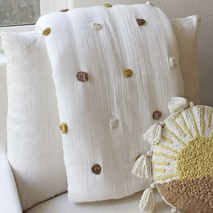Kendi Pom Pom Quilted Baby Blanket