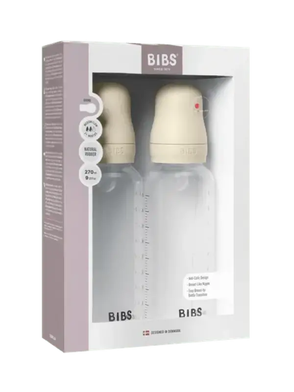 Bibs Ivory Baby Bottle 270ml - 2 pk. Silicone